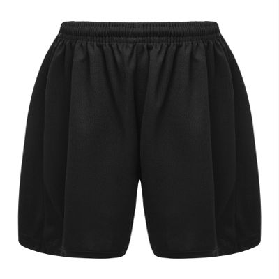 Hansber Kids Boys Girls Loose Athletic Sports Shorts Drawstring Elastic Waistband Performance Mesh Shorts Black 5-6