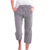 Capri Pants for Women Summer 2024 Casual Dressy Drawstring Lightweight Elastic High Waist Comfy Cropped Yoga Pants view 1