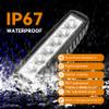 RVZONE Waterproof Led Boat Lights, 18W LED Spreader Lights 1200LM 120Flood Light, 6.3in Deck Dock Marine Led Lights Bar, Pack of 2, White Housing (Flood Light/Black Housing) view 3