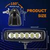 RVZONE Waterproof Led Boat Lights, 18W LED Spreader Lights 1200LM 120Flood Light, 6.3in Deck Dock Marine Led Lights Bar, Pack of 2, White Housing (Flood Light/Black Housing) view 4