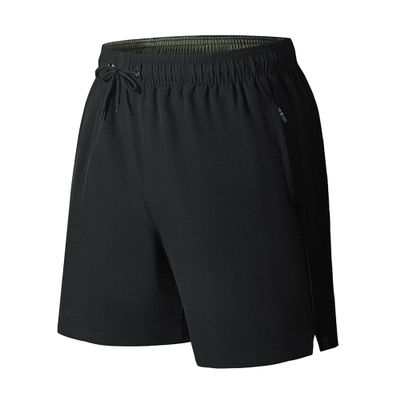 SWJGLITTR Men Athletic Gym Shorts Lightweight Sports Running Short Pants Quick Dry with Zipper Pockets Short (Black,Medium)