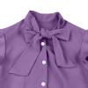 50s Dresses for Women Vintage Tea Dresses Cocktail Party Dress Bow Tie Work Church Casual Dress Rockabilly Retro Dress Prom Party A-Line Wedding Guest Midi Dress Purple Cap Sleeve Dress M view 3