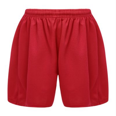 Hansber Kids Boys Girls Loose Athletic Sports Shorts Drawstring Elastic Waistband Performance Mesh Shorts Red 14-15