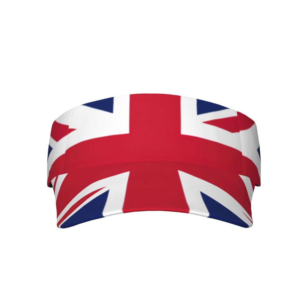 MDATT British Flag Adult Sunscreen Visor Cap,Open Top Hat for Women and Men,Cute Hat,Funny Cap,Outdoor Hat