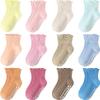 Aroveea Baby Toddler Socks Grip Non Slip Boys Girls Cotton 12 Pack for 1-3T Kids Ankle Cute Socks 6M-7Years view 1