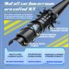 32Inch 100% Pure Carbon Arrow - Pure Carbon Professional Hunting Arrows, .003 Standard Straightness, for Compound Bow with 100 Grain Hunting Broadheads Tips (12, Red & White Vanes, Spine 700) view 3