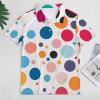 Colorful Polka Dot Womens Polo Shirts Golf Straight Shirts Casual Tennis Shirts Short Sleeve Tee Tops for Work Business S view 3