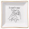 Spegiffu Bridesmaid Gifts Maid of Honor Proposal Gifts Ring Jewelry Dish - I Can't Say I Do Without You, Bridal Shower Wedding Gifts for Bridesmaids Matron of Honor Bachelorette Gift, White view 1