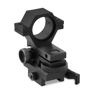 FOCUHUNTER Flashlight Scope Ring, High-Profile QD Torch Scope Mount Ring, Windage & Elevation Adjustable Electric Torch Sight Ring with 25.4mm Reducer Ring, 30mm Light Mount for 21mm Picatinny Rail