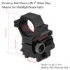 FOCUHUNTER Flashlight Scope Ring, High-Profile QD Torch Scope Mount Ring, Windage & Elevation Adjustable Electric Torch Sight Ring with 25.4mm Reducer Ring, 30mm Light Mount for 21mm Picatinny Rail view 2