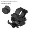 FOCUHUNTER Flashlight Scope Ring, High-Profile QD Torch Scope Mount Ring, Windage & Elevation Adjustable Electric Torch Sight Ring with 25.4mm Reducer Ring, 30mm Light Mount for 21mm Picatinny Rail view 3