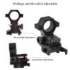 FOCUHUNTER Flashlight Scope Ring, High-Profile QD Torch Scope Mount Ring, Windage & Elevation Adjustable Electric Torch Sight Ring with 25.4mm Reducer Ring, 30mm Light Mount for 21mm Picatinny Rail view 4