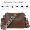 ROYGBCP Adjustable Bag Shoulder StrapPurse Straps Replacement Crossbody Wide Handbag&Purse Strap Canvas Bag Handbag Purses for Women, Blackh-gun Metal Buckle view 2