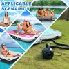 VEBESYET Inflatable Floating Dock Platform, 10ft  6.6ft  8" Inflatable Dock Floats Multi Person Floating Island Raft for Lake Pool Beach Ocean view 3