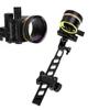 Kissybride 5 Pin Bow Sight, 019 Fiber Optics Archery Sight with 8X Magnification Sight Lens, Windage & Elevation Micro Adjustment (M2 Long Pole(with 8X Lens))