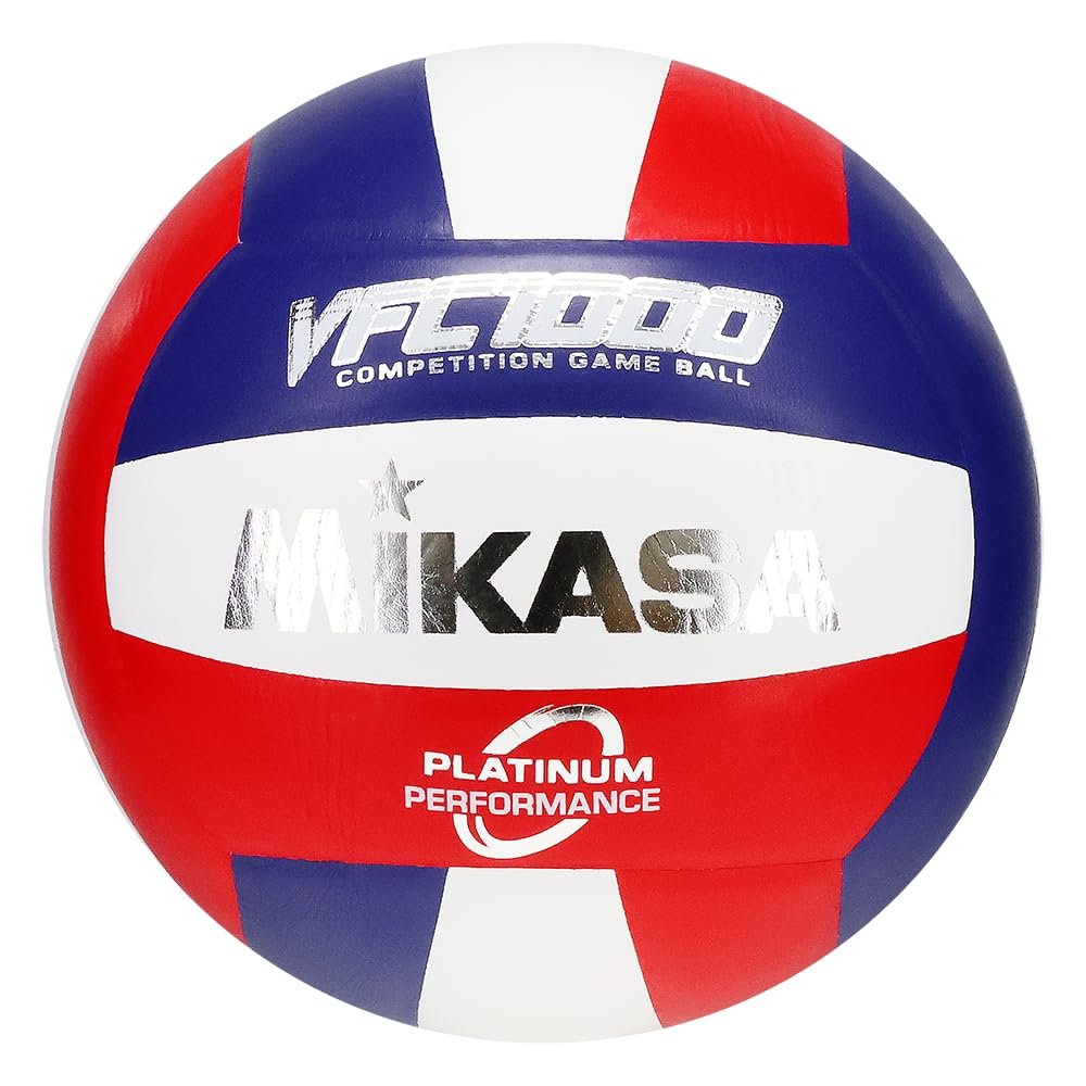 Mikasa NHFS Approval VFC1000-USA (Natural Leather/Traditional Panel Shape/Indoor Volleyball/Official Game Ball Size5)