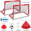 Kids Soccer Goal for Backyard Set - 2 Set of 6X4 / 4X3 ft Toddler Soccer Nets Training Equipment, Soccer Ball, Pop Up Portable Soccer Set for Kids and Youth Games and Training Goals Ages 3-16 Gift view 2