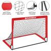 Kids Soccer Goal for Backyard Set - 2 Set of 6X4 / 4X3 ft Toddler Soccer Nets Training Equipment, Soccer Ball, Pop Up Portable Soccer Set for Kids and Youth Games and Training Goals Ages 3-16 Gift view 3