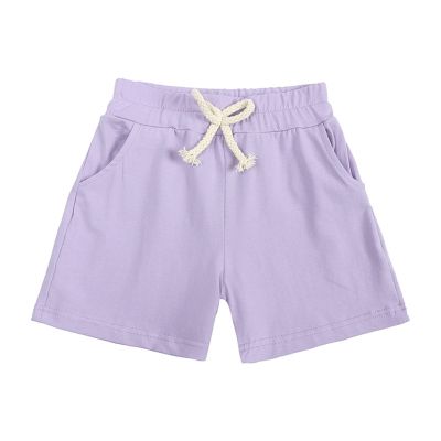 NineFit Basics Baby-Boys and Toddler Boys Pull On Jogger Shorts Solid Summer Sport Shorts Active Shorts Casual (Purple, 12-24 Months)