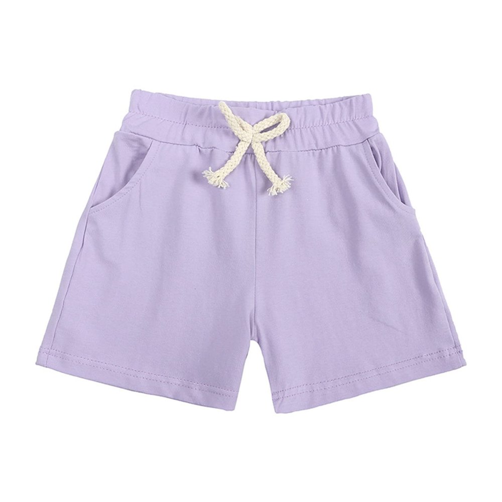 NineFit Basics Baby-Boys and Toddler Boys Pull On Jogger Shorts Solid Summer Sport Shorts Active Shorts Casual (Purple, 12-24 Months)