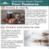 CAMPINGMOON Collapsable Cooking Stand Trivat Stainless Steel for Campfire Open Fire Camping Outdoor MT-3-ST view 3