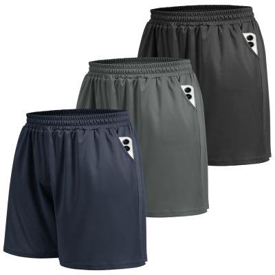 BOOJO 3 Pack Athletic Gym Mens Shorts - Workout Black Quick Dry Basketball Shorts with Pockets for Running Casual Activewear
