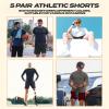 BOOJO 3 Pack Athletic Gym Mens Shorts - Workout Black Quick Dry Basketball Shorts with Pockets for Running Casual Activewear view 2