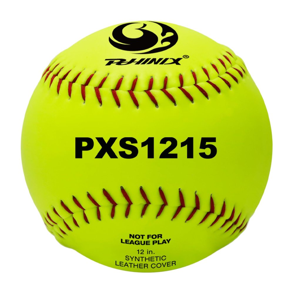 PHINIX Slow-Pitch Softballs Cork Core for Practice 12 Inch (Box of 12, 12 Inch)