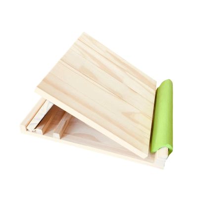Duiaynke Wooden Slant Board Adjustable Ankle Incline Exercise Board Calf Stretching Board Wedge Workout Board for Home Gym (Flat)