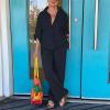Women 2 Piece Cotton Linen Outfits Casual Loose 3/4 Sleeve Button Tops High Waist Wide Leg Pants Suit with Pockets view 2