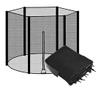 SUOGROLI Trampoline Replacement Enclosure Safety Nets, 6Ft/8Ft/10Ft Trampoline Protective Net, 6 Poles Safety Net for Round Trampoline,10FT,Black view 1