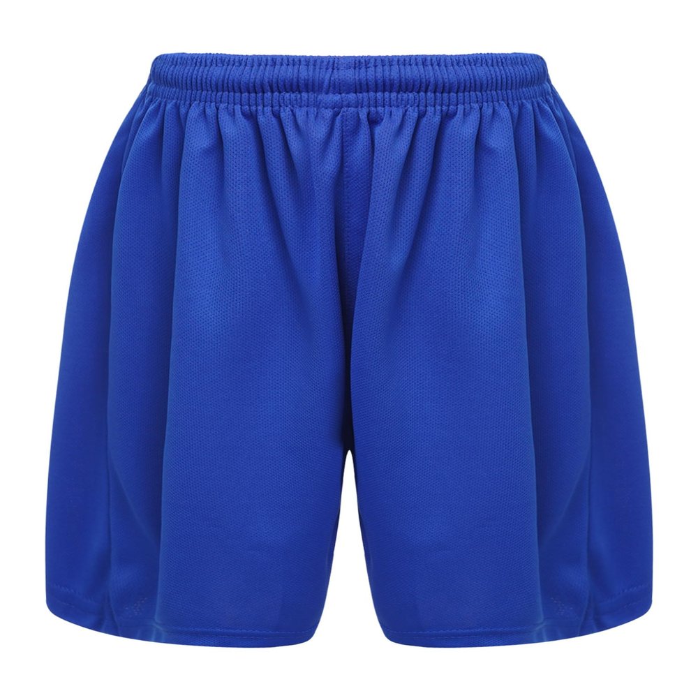 Hansber Kids Boys Girls Loose Athletic Sports Shorts Drawstring Elastic Waistband Performance Mesh Shorts Blue 11-12