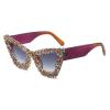 willochra Luxury Rhinestones Sunglasses Women Fashion sexy Sparkling cat eye Diamond Sun Glasses Lady bing Crystal Eyewear (2pcs-black&brown) view 4
