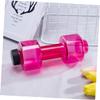 Yardwe Dumbbell Water Bottle for Sports Durable Plastic Fitness Hydration Container Leakproof and Lightweight for Exercise and Travel Rosy view 2