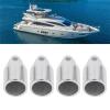 4 Pcs Sunshade Top Eye End Cap Stainless Steel External Eye End Cap Rustproof Boat Awning Components Fittings for Yacht view 3