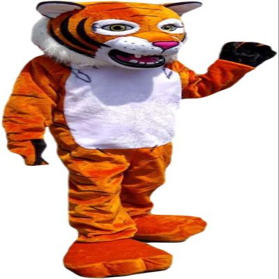 New Vivid Orange Tiger Mascot Costume Adult Size for Men & Women with Built-in Fan Inside the Head