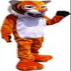New Vivid Orange Tiger Mascot Costume Adult Size for Men & Women with Built-in Fan Inside the Head view 1