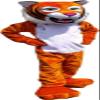 New Vivid Orange Tiger Mascot Costume Adult Size for Men & Women with Built-in Fan Inside the Head view 2