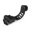 Hanlong Tactical PVS-14 Dovetail J-arm Bracket Aluminum Alloy Curved Arm Mount for Helmet Single-Tube NVG L4G24 Mount, Black view 2