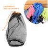 Yardwe 2pcs Travel Storage Bag Portable Mesh Hammock Organizer for Clothes Sneakers and Accessories Lightweight Durable Drawstring Design for Travel Camping and Outdoor Activities s view 3