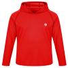 AODULO Girls Sun Protective Shirts Boys UV50 Quick Dry Long Sleeve Hoodie Shirts Size 12 Thumbholes Active Outdoor Camping Beach Tomato Red view 3