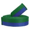 PATIKIL Taekwondo Colored Ranking Belt, 1.6" x8.5Ft 2.6M Polyester Martial Arts Judo Karate Belt for Coach Teaching Practice, Green-Blue view 1