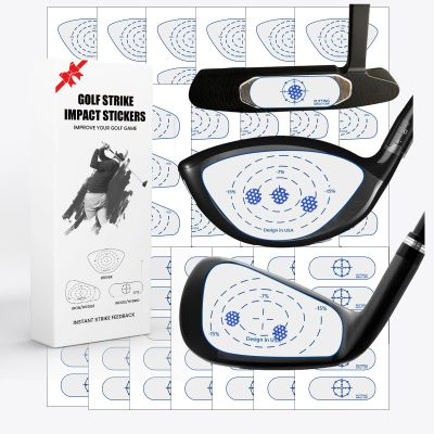 FINGER TEN Golf Impact Tape 75/150/375 Pcs Value Set Golf Club Impact Stickers Labels for Driver Woods Irons Putters, Self-Teaching Training Aid for Swing Practice (375Pcs-Right Handed Golfer)