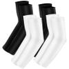 Luwint UV Sun Protection Arm Sleeves, Sport Sunblock Ice Cooling Cover for Men and Women (4 Pairs(black+white), Size Up(L-XL)) view 1