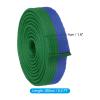 PATIKIL Taekwondo Colored Ranking Belt, 1.6" x9.2Ft 2.8M Polyester Martial Arts Judo Karate Belt for Coach Teaching Practice, Green-Blue view 2