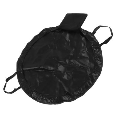 Locadence Wetsuit Changing Mat, Pull Rope Retraction Oxford Cloth Waterproof Dry Bag with Small Internal Pocket for Swimming, Surfing, Kayaking, Rock Climbing, Fishing (Black)