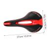 WHAMVOX 1pc Practical Mountain Bike Saddle Shockproof Cushion for Comfort Lightweight Design Suitable for Road Mountain Racing Black-red view 2