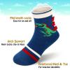 Padgene 10 Pairs Kids Boys Fun Novelty Socks Toddler None Slip Cotton Crew Dress Socks Cartoon Dinosaur Car Shark Crocodile Space Anime Stripes view 4