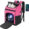 Ciihars Bowling Backpack, Single Bowling Ball Bag with Shoe Bag Up to Size 16 & Protective Foam Padded, Accessories Gifts, Bag with Padded Ball Holder(HOT PINK) view 1