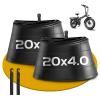 2 Pack 20 x 4.0 Fat Tire Tube Schrader Valve, Puncture Proof Bike Tubes for 20 x 4 Bicycle Tire, Butyl Rubber Inner Tube for EBike/Electric Bike/Mountain Bike view 1